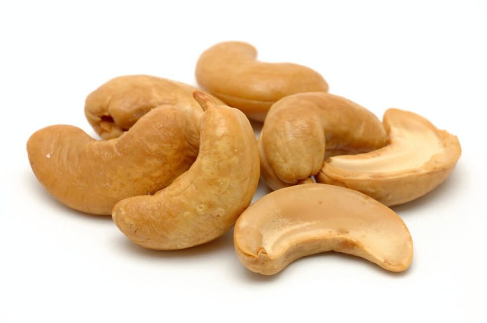 Cashew nuts increase male potency due to high zinc and arginine content